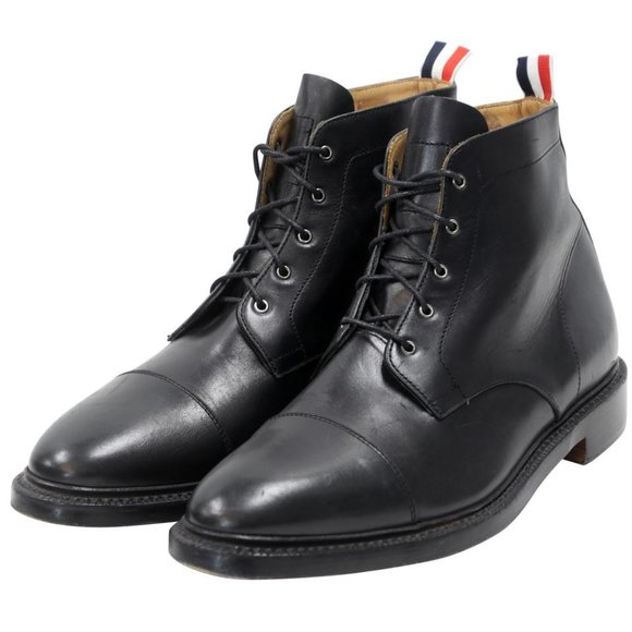 Thom Browne Ankle Boots Size 10.5 Leather Lace-up Cap Toe Shoes TB-0502N-0151 main image 9